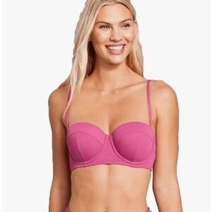 Shade & Shore NWT size 36D pink swim bikini top with underwire